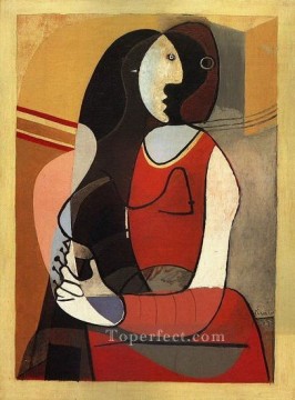 Famous Abstract Painting - Femme assise 1 1937 Cubism